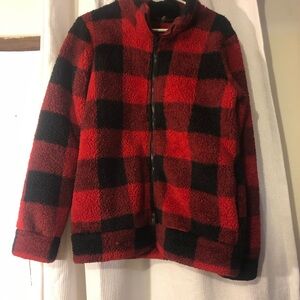 Red and Black Plaid Jacket